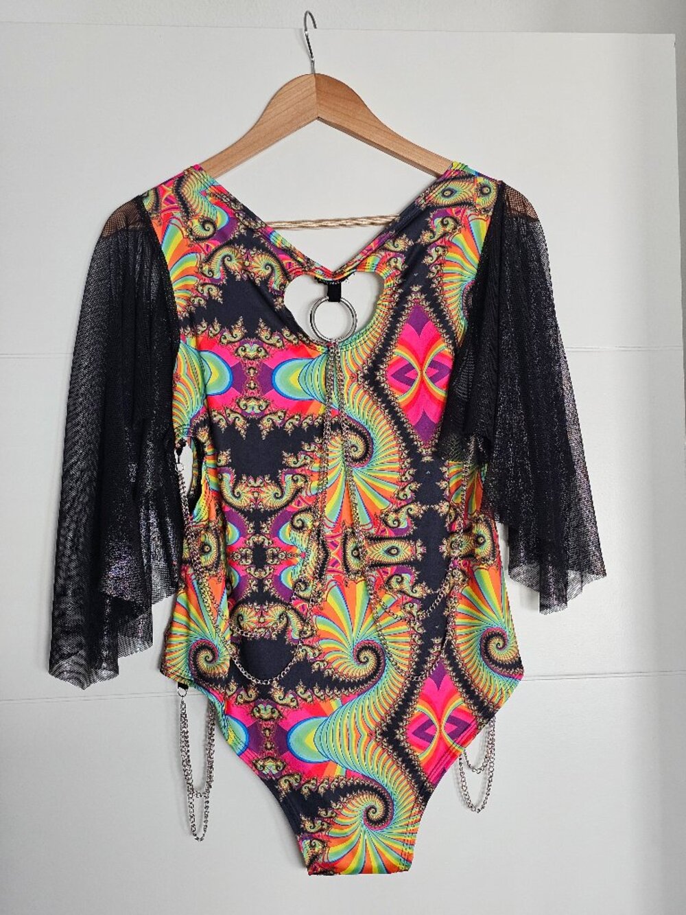 TheLYTECouture Cut-Out Flutter Sleeve Bodysuit